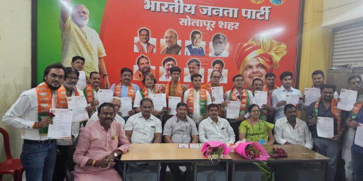 सोलापूर भाजप उत्तर भारतीय आघाडीच्या अध्यक्षपदी आनंद शर्मा ; 36 जणांची जंबो कार्यकारिणी