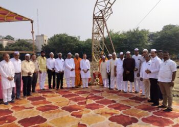 सोलापूरच्या कृषी प्रदर्शनात सोन्या वळूचे आकर्षण राहणार ; होम मैदानावर झाले भूमिपूजन