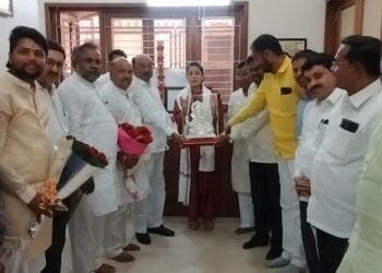 चांदीची गणेशमूर्ती देत हसापुरेंनी दिल्या आमदार प्रणिती शिंदे यांना भावी खासदारकीच्या शुभेच्छा