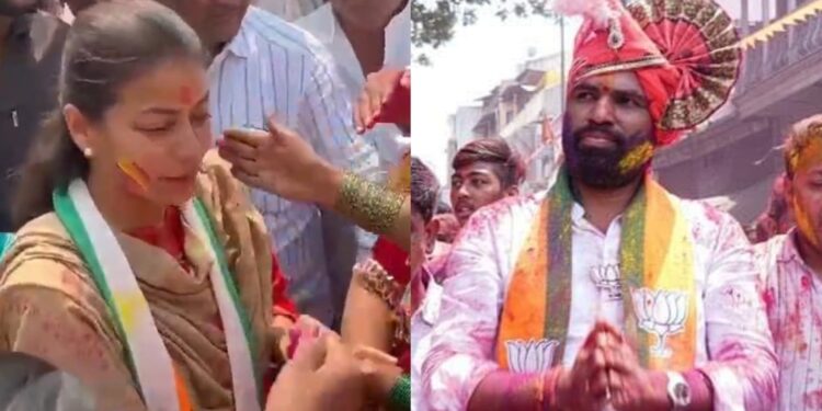 सोलापुरात पॉलिटिकल रंगपंचमी ! ताई -भाऊंनी खेळले असे रंग ;  विजयाचा रंग सुद्धा ठरला