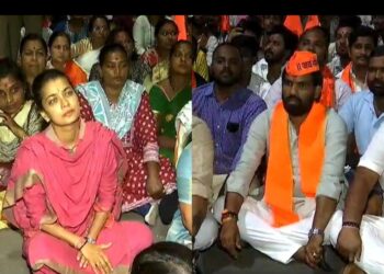 सोलापुरातील हिंदू जनआक्रोश मोर्चात काँग्रेस – भाजपचे उमेदवार झाले सहभागी