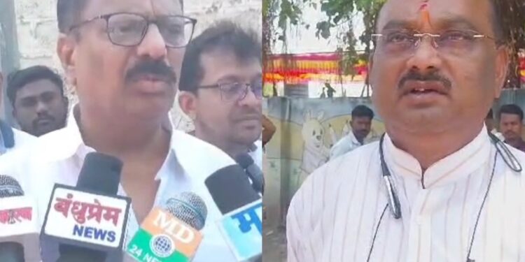 दिलीप माने यांनी कुमठ्यात तर सुरेश हसापुरे यांनी निंबर्गीत केले मतदान ; म्हणाले, मोदींचा प्रभाव फिक्का पडला