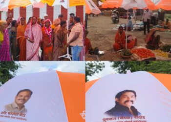 दक्षिणच्या बाजाराबाजारात दिसू लागल्या राठोड- वैद्य जोडीच्या छत्र्या ; डोक्यावर सावली आल्याने महिलांमध्ये आनंदाचे वातावरण
