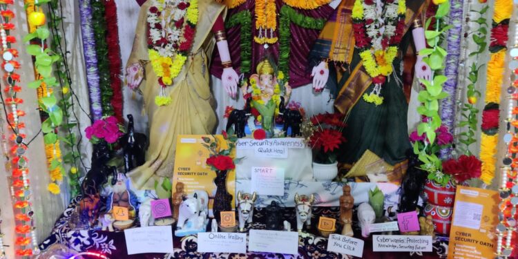 गौरी – गणपती उत्सवात ऋतुजा दत्तात्रय बिडकर हिच्याकडून cyber security awareness