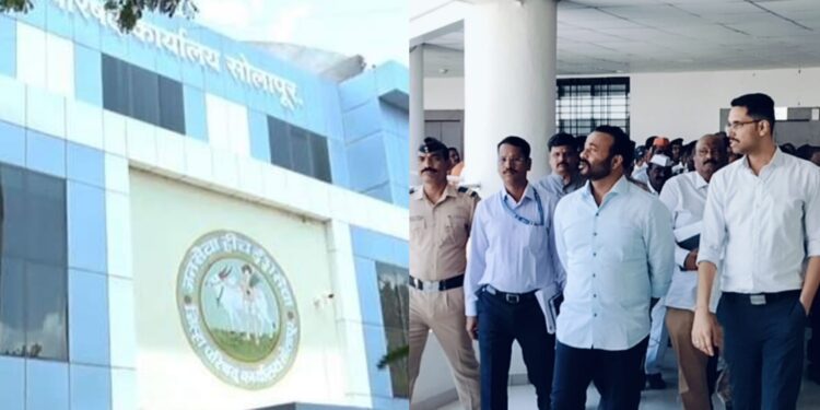 पालकमंत्र्यांकडून जिल्हाधिकारी कार्यालयाच्या पाहणीत कौतुक ; नंतर सोलापूर झेडपीचे हे मात्र आवडले बाबा !