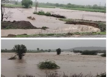 सोलापूर पुणे महामार्गावर भिगवण जवळ ढगफुटी ; हायवेवर आले पाणी, पाच किलोमीटर ट्रॅफिक जाम