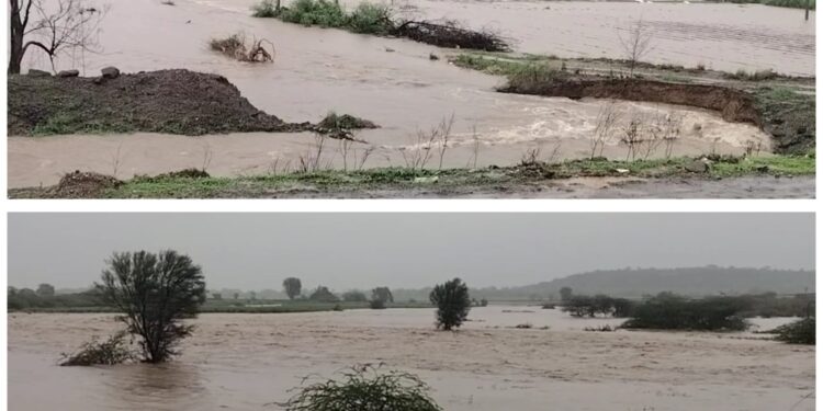 सोलापूर पुणे महामार्गावर भिगवण जवळ ढगफुटी ; हायवेवर आले पाणी, पाच किलोमीटर ट्रॅफिक जाम