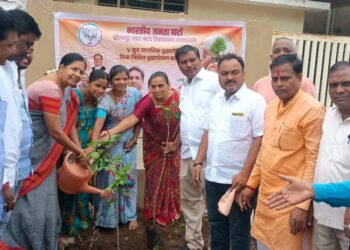 सोलापुरात भाजपने लावली झाडे ; ‘एक पेड माँ के नाम’ काय आहे अभियान