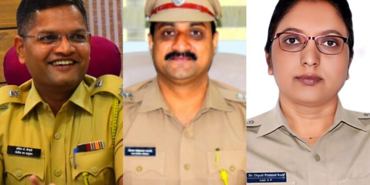 पोलीस उपायुक्त विजय कबाडे, अजित बोऱ्हाडे व दिपाली काळे यांची बदली ; अश्विनी पाटील व गौहर हसन सोलापूरला येणार