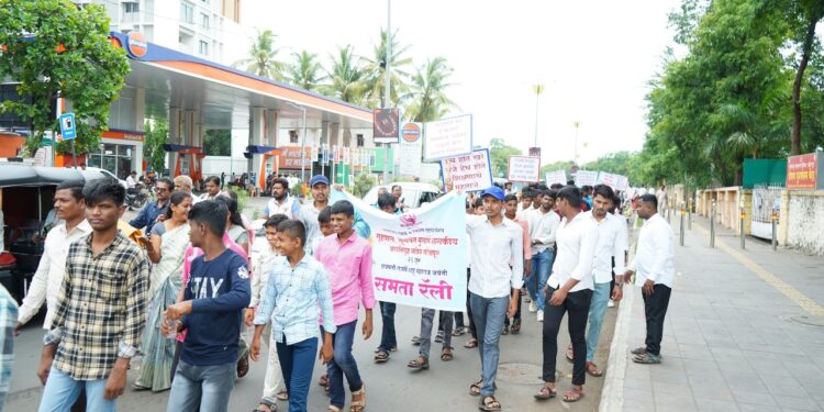 समता दिंडीतून राजर्षी शाहू महाराजांना सामाजिक न्याय विभागाचे अभिवादन