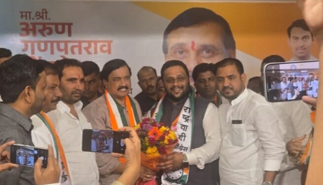 सोलापूर काँग्रेसचे नजीब शेख पुन्हा राष्ट्रवादीत दाखल ; साहेबांच्या नाही पण दादांच्या