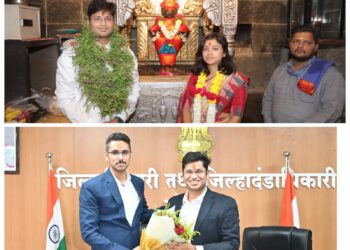 कलेक्टर चार्ज घेताना कार्तिकेयन सरांच्या सीईओ पत्नी सोबत ; कुमारांकडून मार्गदर्शन अन् पांडुरंगाचे ‘आशीर्वाद’